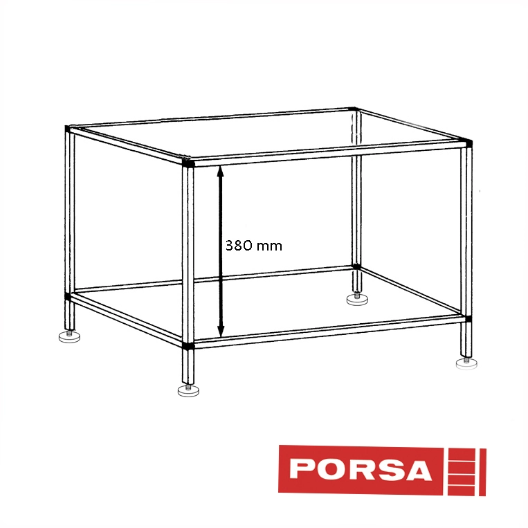 Porsa sølvfarvet akvariebord 31 liter